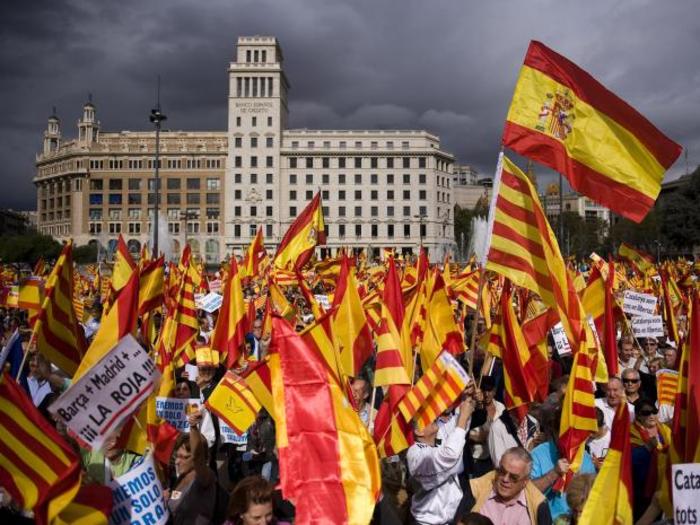Барселона протестует против независимости Каталонии