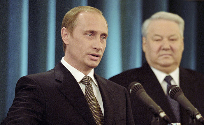 Ельцин - Клинтону: уверен, россияне поддержат Путина