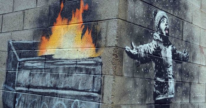 "Рождественское" граффити Бэнкси продано за шестизначную сумму