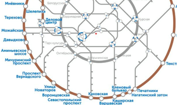 Карта кольцевой линии