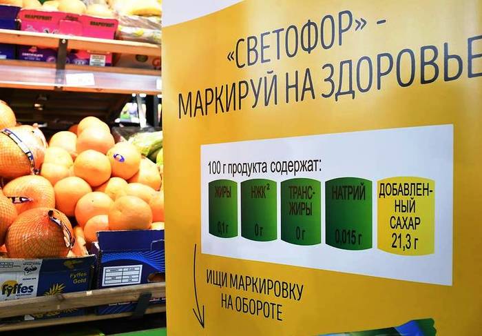 Продукты питания в России станут помечать "Светофором"
