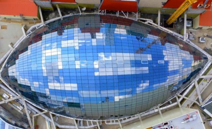 Самый большой стеклянный купол в Европе возвели в Москве