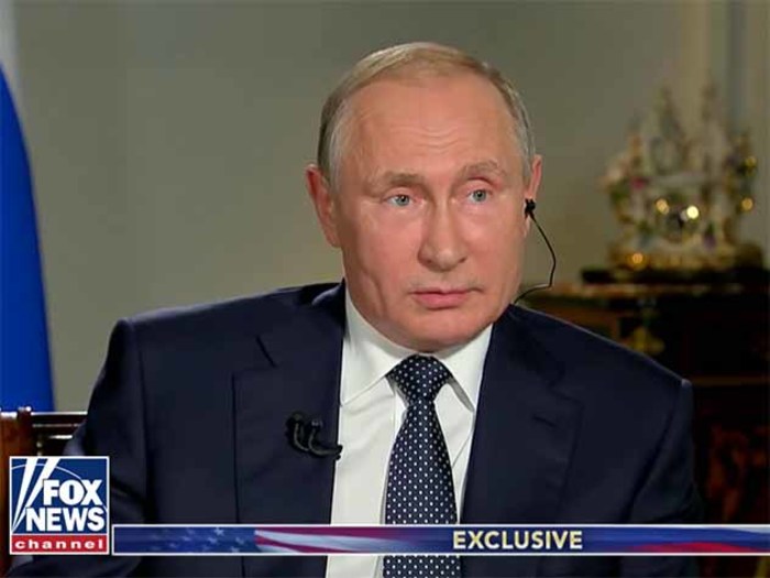 Интервью Путина телеканалу Fox News номинировано на "Эмми"