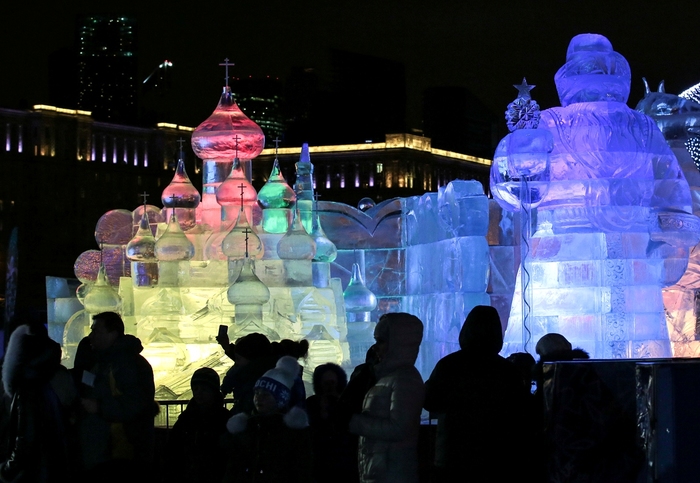 Ледяной Кремль построят в праздники на Поклонной горе
