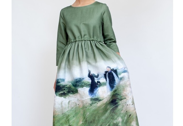 Платье с картиной Репина - Русский музей и "Уста к устам" выпустили модную коллекцию