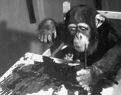 Картины знаменитого шимпанзе Конго выставят в галерее в Лондоне