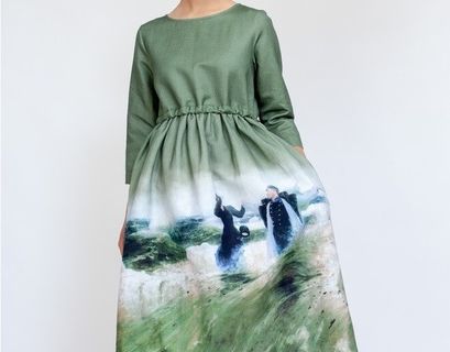 Платье с картиной Репина - Русский музей и "Уста к устам" выпустили модную коллекцию